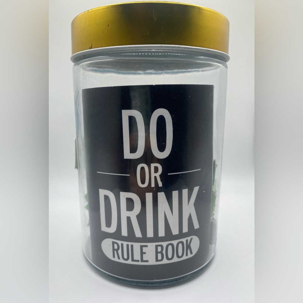 Do or Drink Party Game w/ Mason Jar & Dice (Conversation Jar Edition)